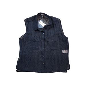 Express Sheer Black Vest Size‎ Small NWT